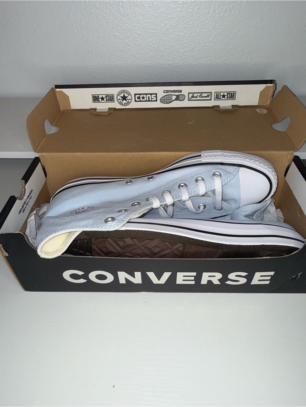 Converse Light Blue High Top Canvas Sneakers - Size 11M, 13W - BRAND NEW - Picture 15 of 16